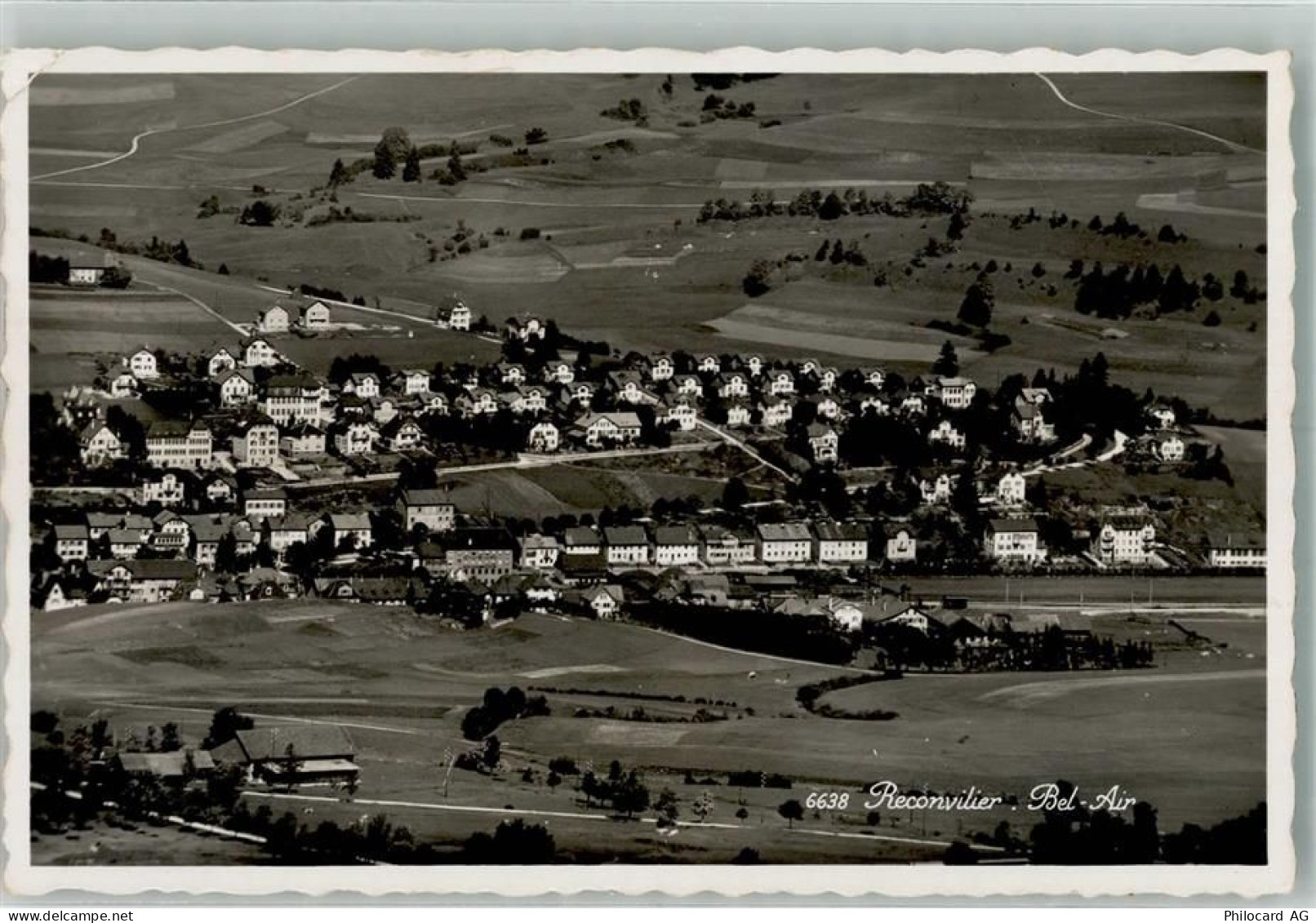2732 Reconvilier Foto AK Fliegeraufnahme Feldpost Det.DC. 43 - 38022065