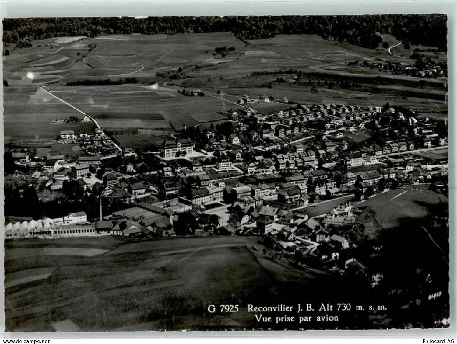 2732 Reconvilier Karte beschädigt Fliegeraufnahme - 13150260