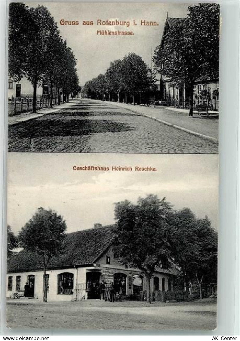 27356 W2720 Rotenburg Wümme 1919 Foto AK Mühlenstraße Geschäftshaus Resc... - 13623711