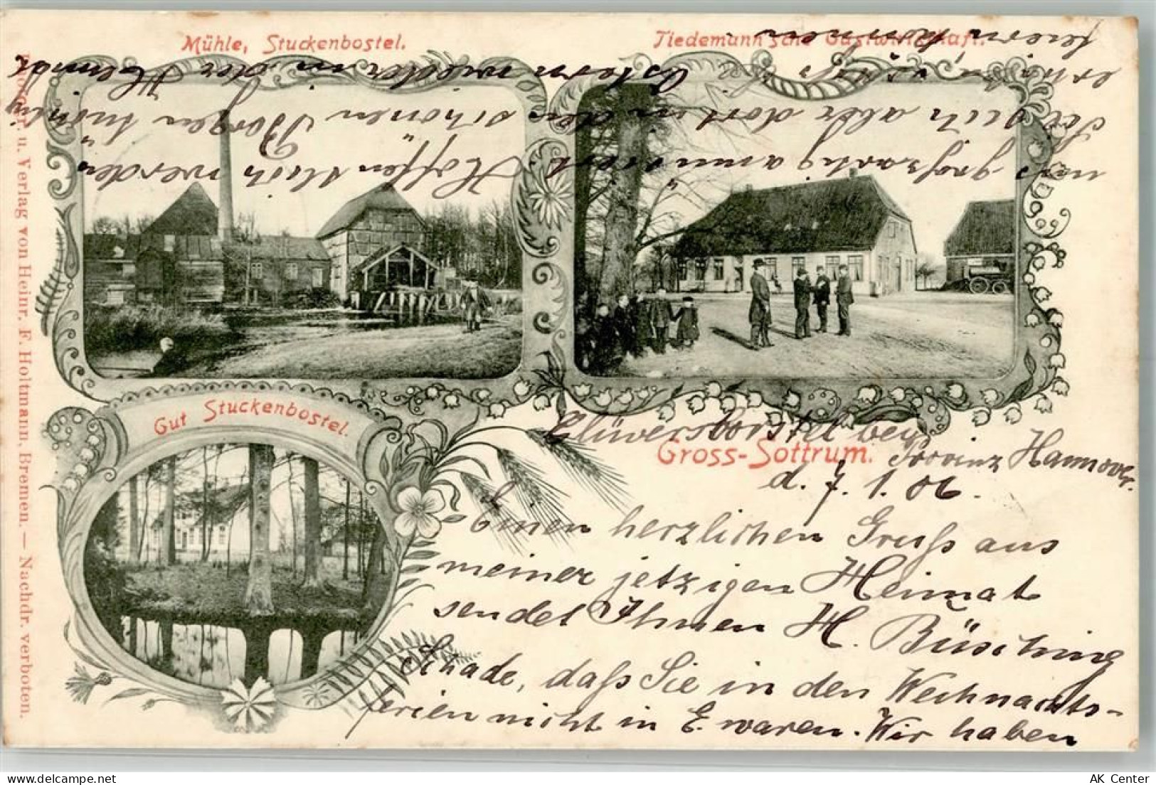27367 W2724 Sottrum , Kr Rotenburg, Wümme 1906 - Gross-Sottrum Mühle Gut... - 13637392