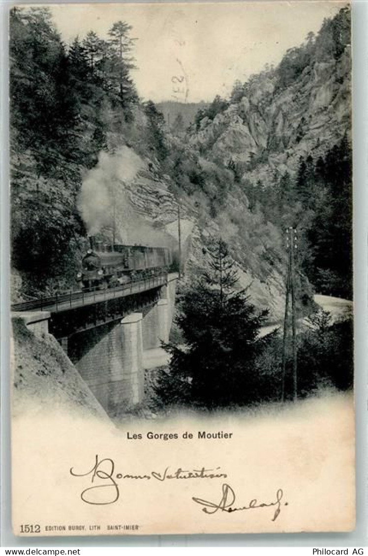 2740 Moutier - Les Gorges de Moutier Dampflokomotive - 13172521