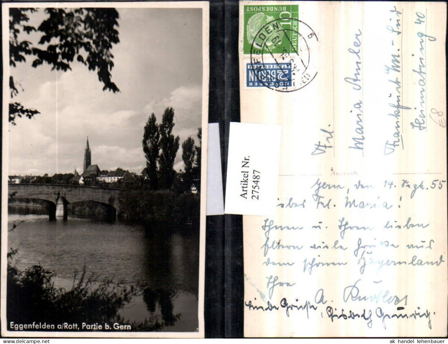 275487,Eggenfelden Rott Partie b. Gern Brücke Kirche