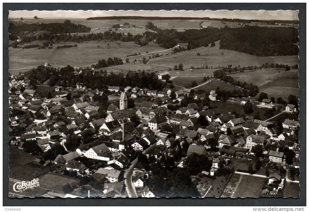 2756 - alte Foto Ansichtskarte - Obergünzburg Günzburg Luftbild - n. gel TOP
