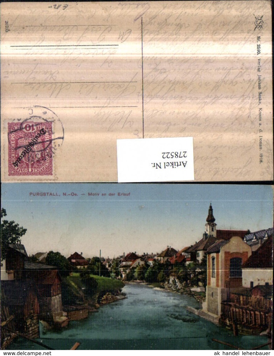 278522,Purgstall Teilansicht Partie an d. Erlauf