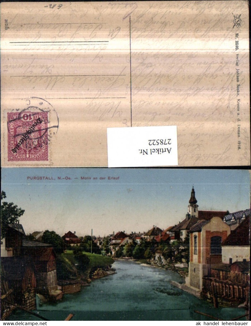 278522,Purgstall Teilansicht Partie an d. Erlauf