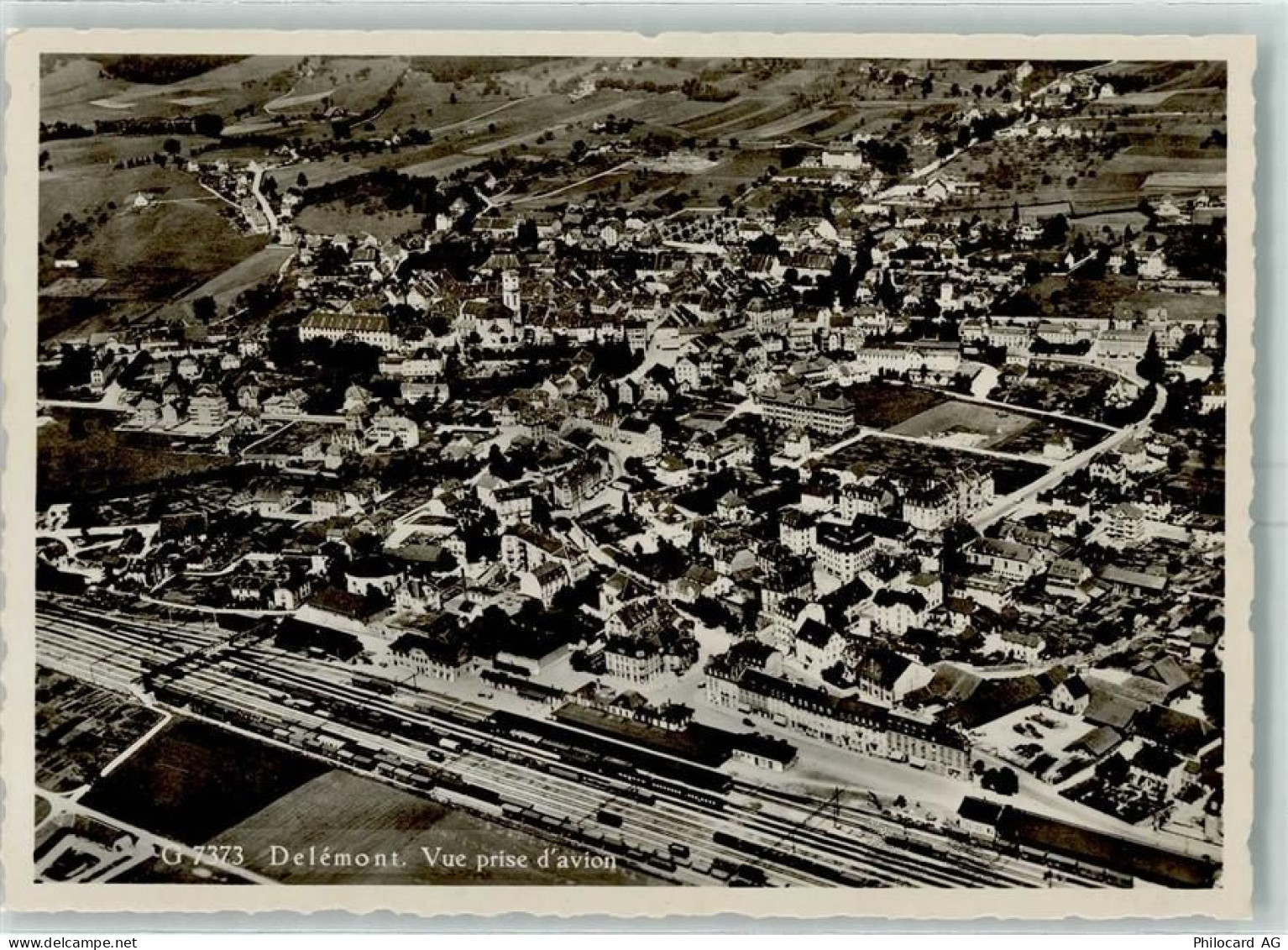 2800 Delémont Delsberg - Fliegeraufnahme Bahnhof - 13149130