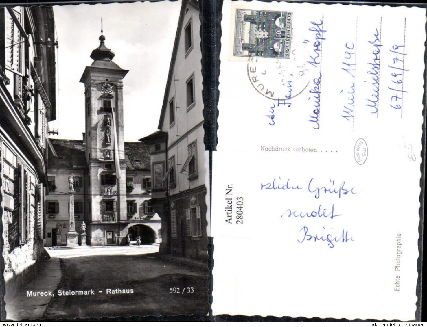 280403,Mureck Rathaus Stra&szlig;enansicht