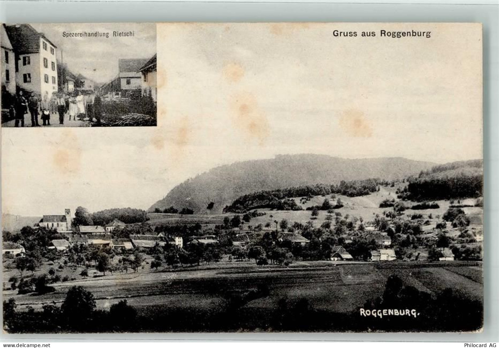 2814 Roggenburg - Spezereihandlung Rietschi Feldpost Füs. Komp. II/84 - 13517873