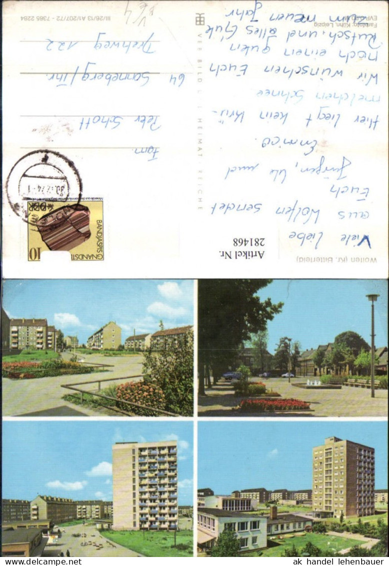 281468,Wolfen Teilansicht Wohnhochhaus Mehrbildkarte pub VEB