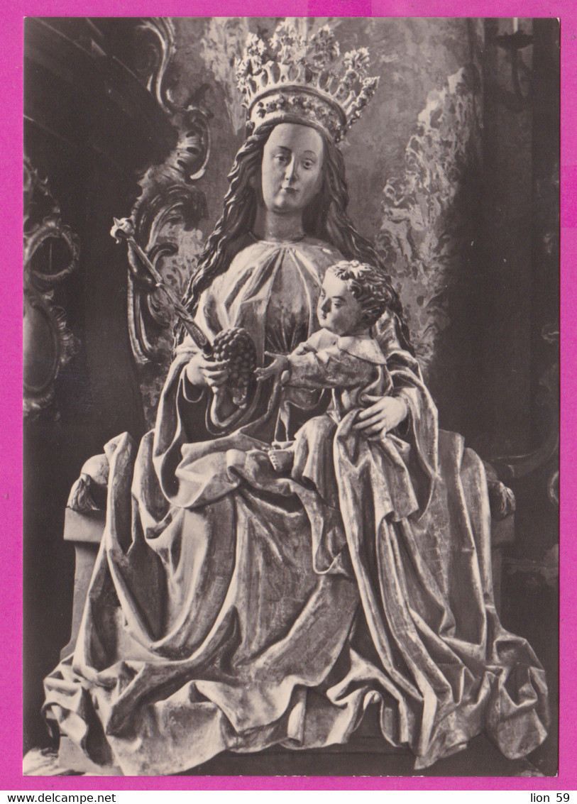 282681 / Germany - Fürstenfeldbruck , ehem. Zisterzienserkirche "Deutsche Marienbilder" Thronende Madonna Holz PC 1967