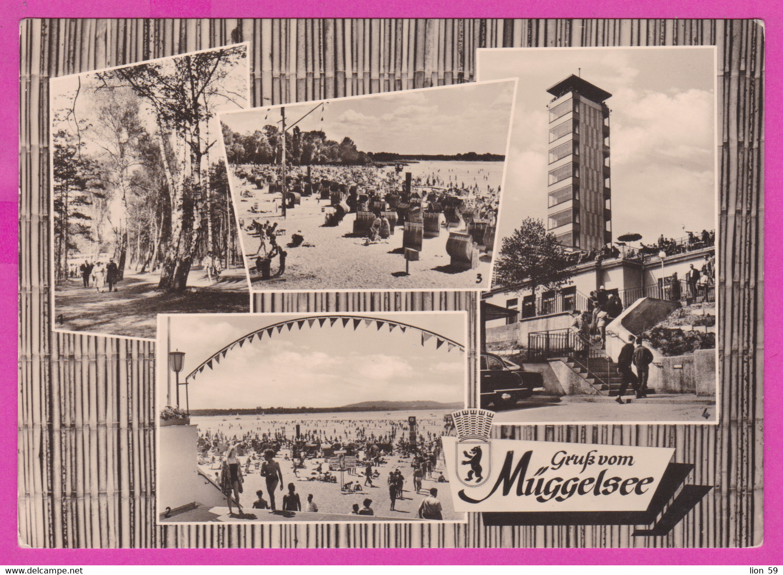 282764 / Germany - Berlin - Gruss von Müggelsee - Waldpromenade Müggeltrum Badelaben im Strandbad Müggelsee 1964 PC