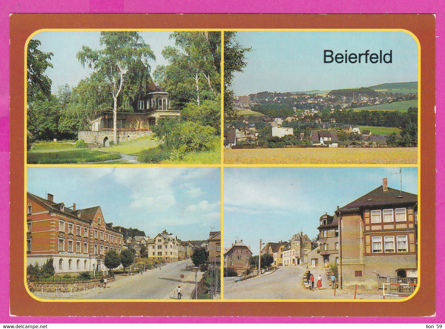 282936 / Germany - Grünhain-Beierfeld - Kulturhaus "Clara Zetkin" Ubersicht August-Bebel Strasse Rathaus Karl Liebknecht
