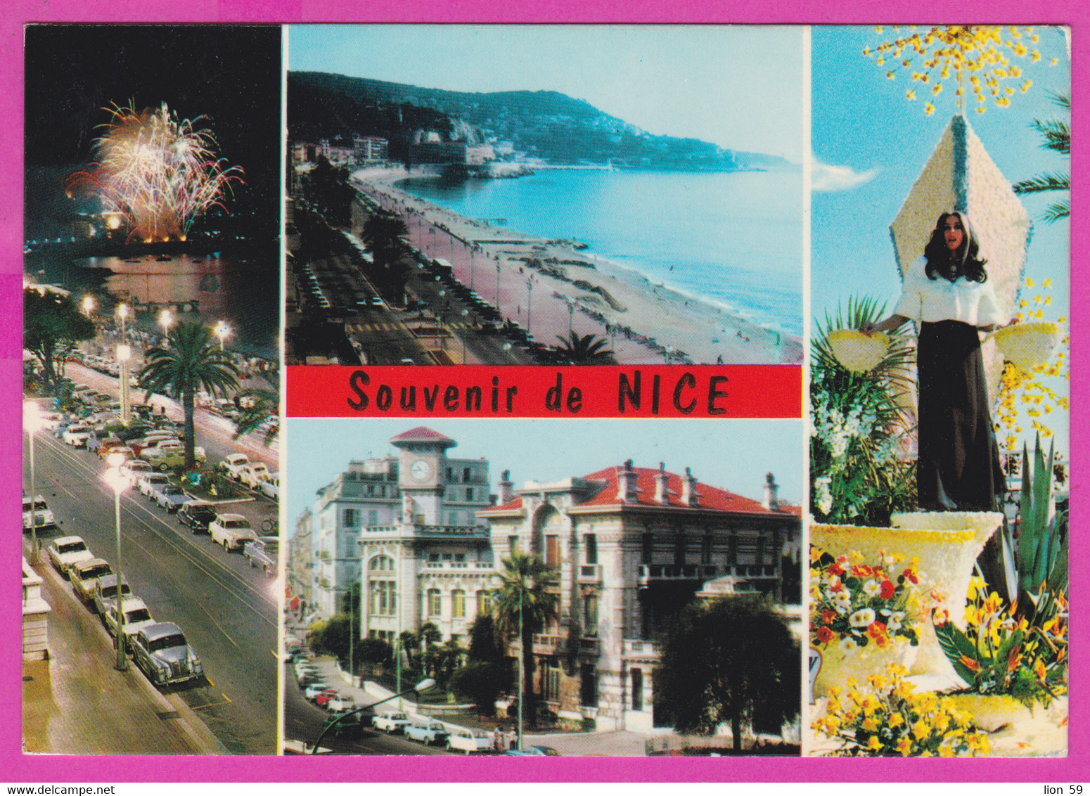 284331 / France [06] Alpes Maritimes - Nice - Fireworks Nacht Night Nuit Beach Building  Woman flowers fiesta PC YPA