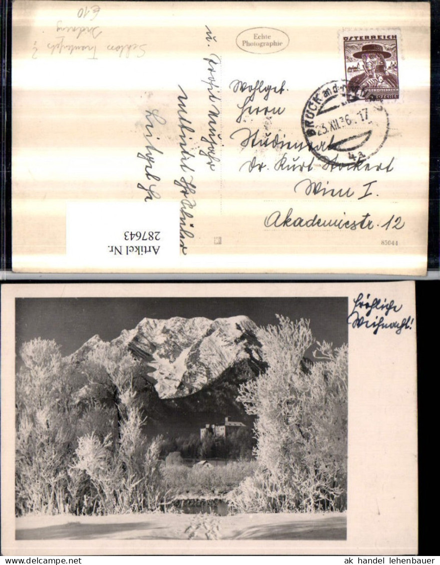 287643,Schloss Trautenfels b. Irdning Bergkulisse Winterbild