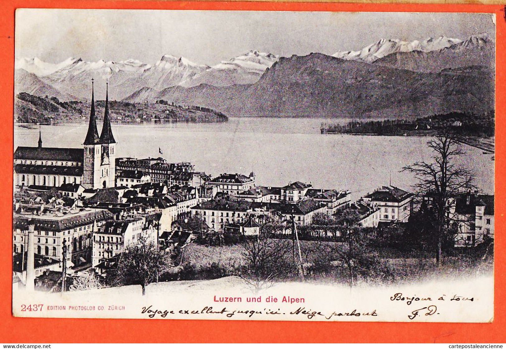 28989 ◉ LUZERN Lucerne Suisse ◉ Und die ALPEN ◉  1905 à VANDENBUSSCHE Kasteel-Gemert Brabant Hollande ◉ PHOTOGLOB 2437