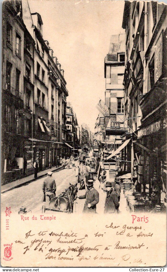 (29/09/25) 75-CPA PARIS - 3-4ème ARRONDISSEMENT - RUE DU TEMPLE