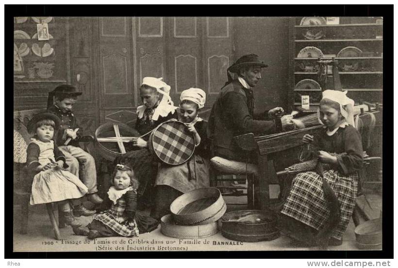 29 Bannalec 1360 - Tissage Tamis et Cribles dans une Famille de BANNALEC (Série des In D29D K29004K C29004C RH007753