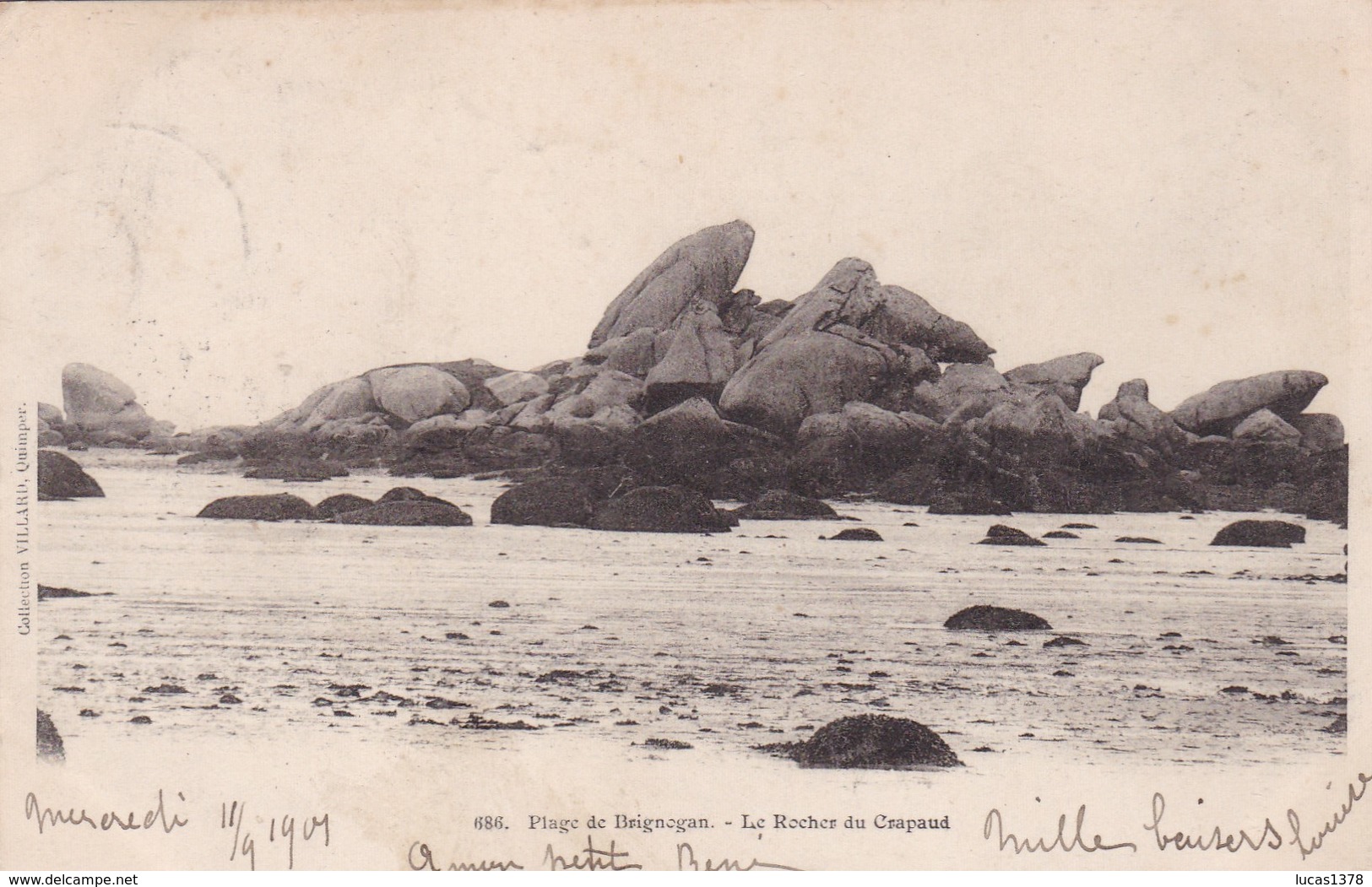 29 / BRIGNOGAN / PLAGE / ROCHER DU CRAPAUD / NON DIVISEE 1901