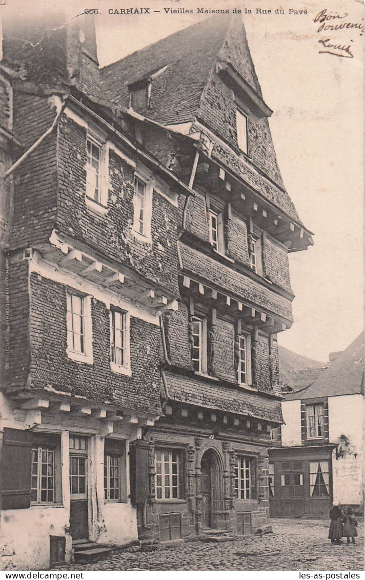 29 CARHAIX PLOUGUER VIEILLES MAISONS DE LA RUE DU PAVE