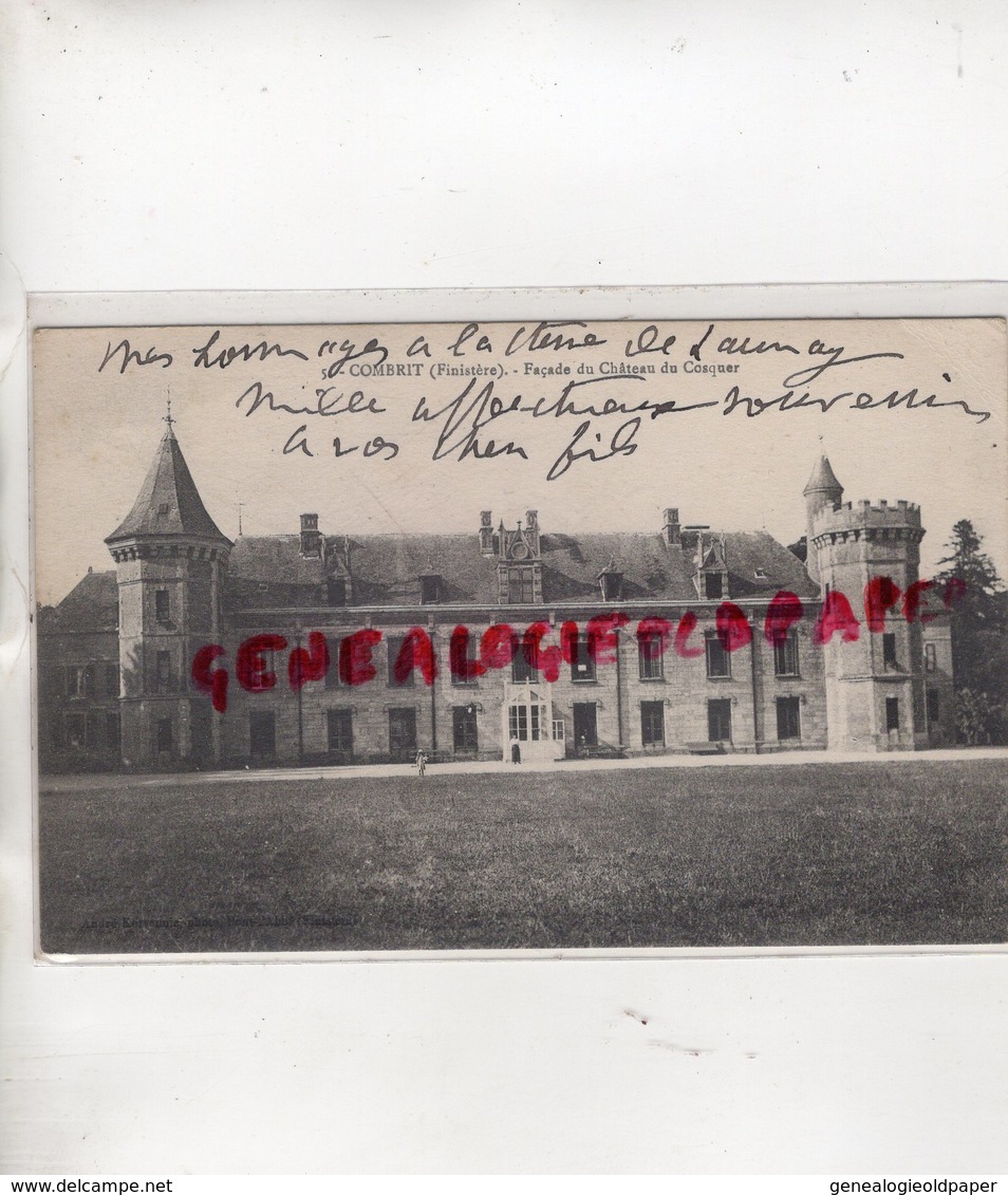 29- COMBRIT - FACADE DU CHATEAU DU COSQUER  -FINISTERE