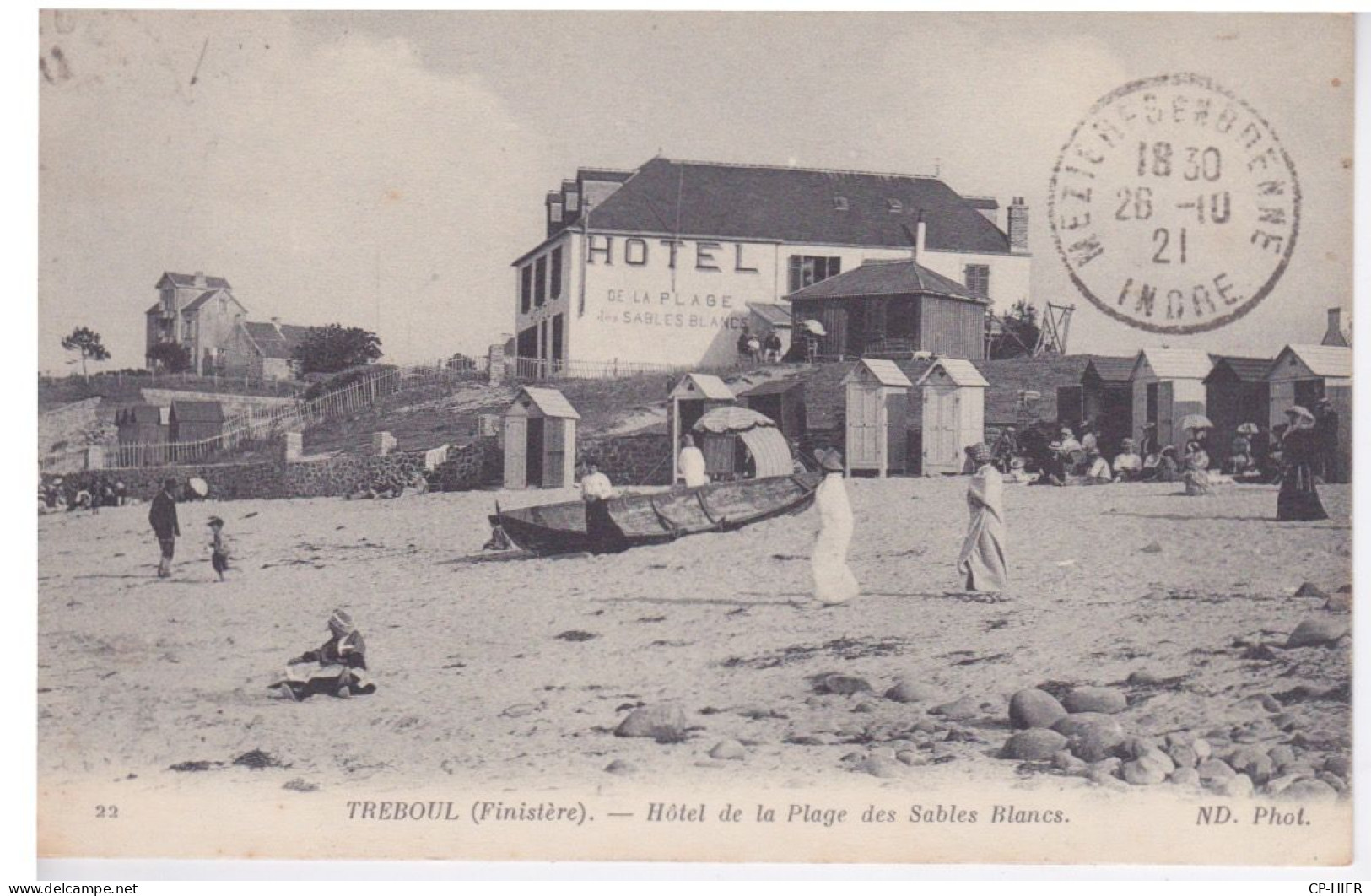 29 - FINISTERE - TREBOUL - HOTEL DE LA PLAGE DES SABLES BLANCS