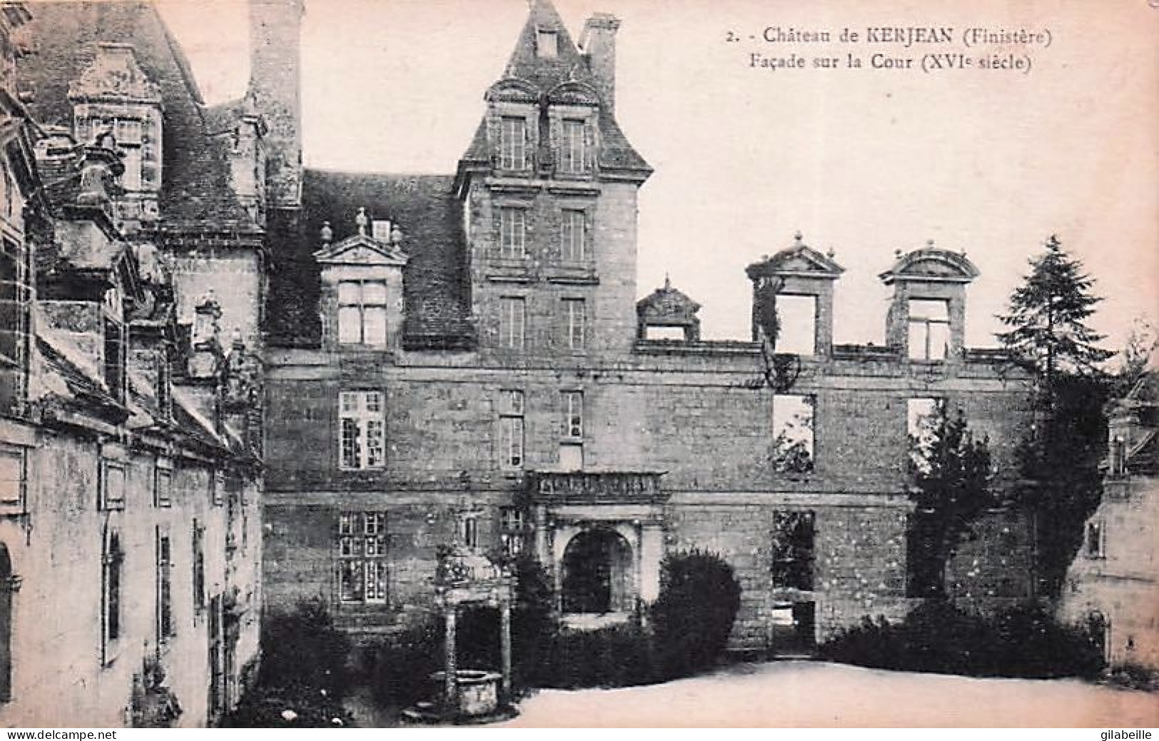 29 -  Saint Vougay -  chateau de Kerjean - lot 2 cartes
