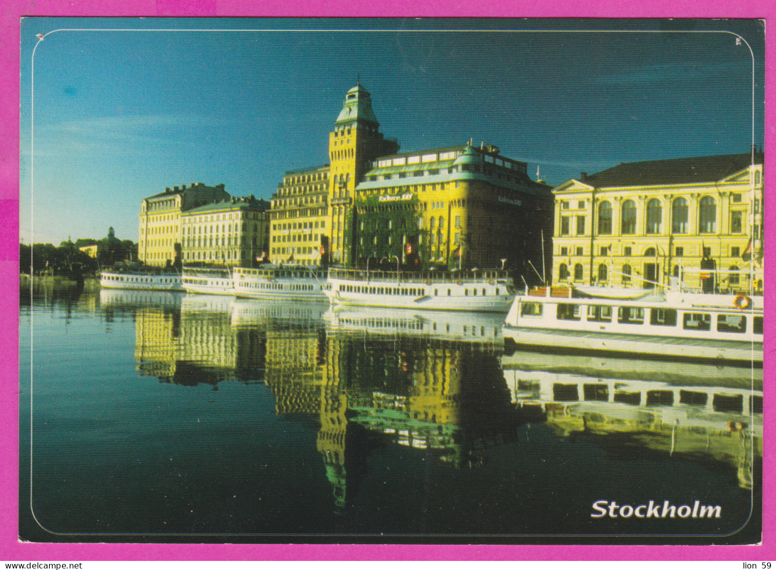 290020 / Sweden - Stockholm - Nacht Night Nuit City Hall Tower Port Ship  PC Schweden Zweden
