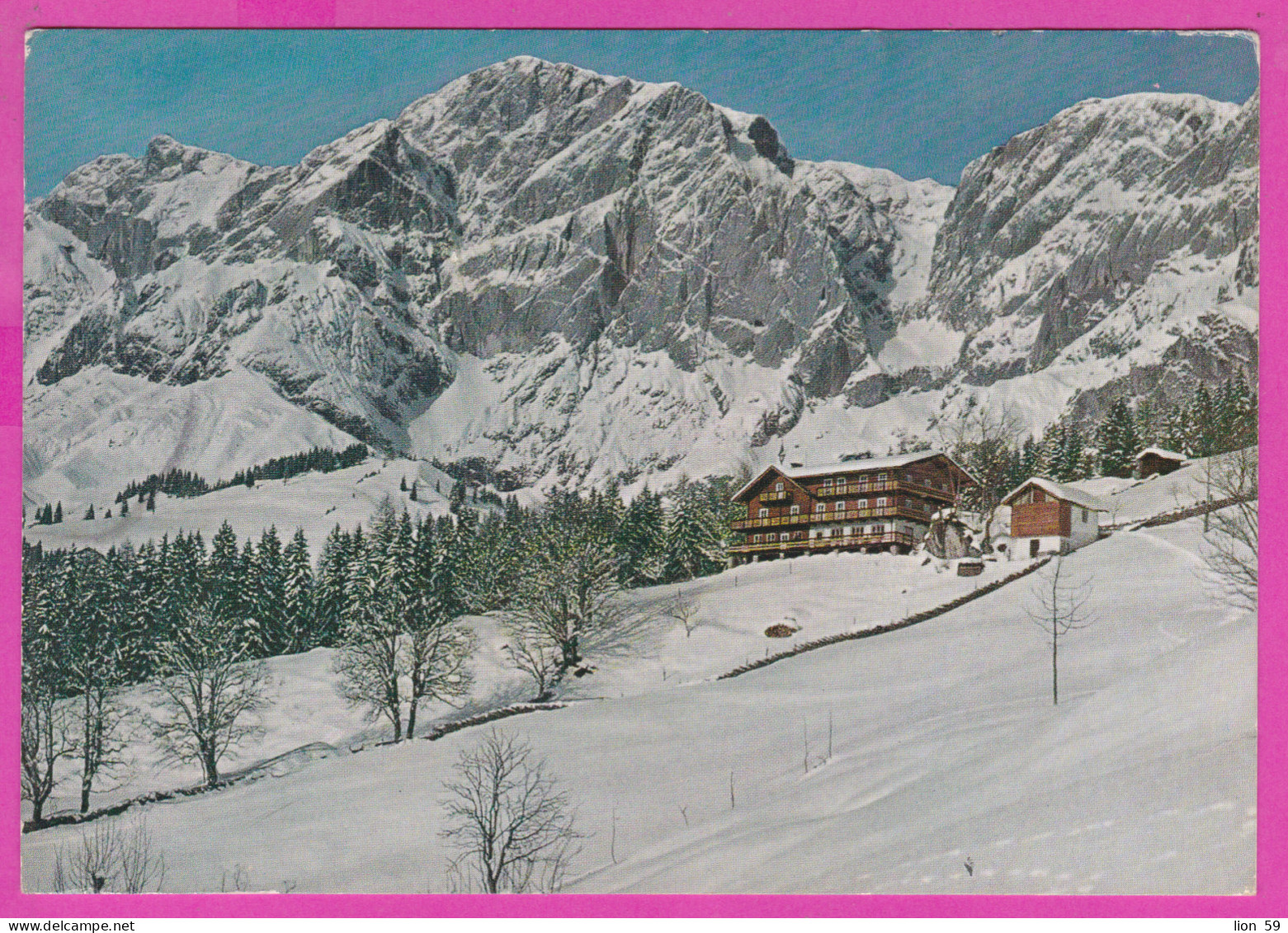 291245 / Austria - Mühlbach am Hochkönig - 1200 m. Salzburg "Alpengasthof - Bergheimat" Hotel hut winter PC Osterreich