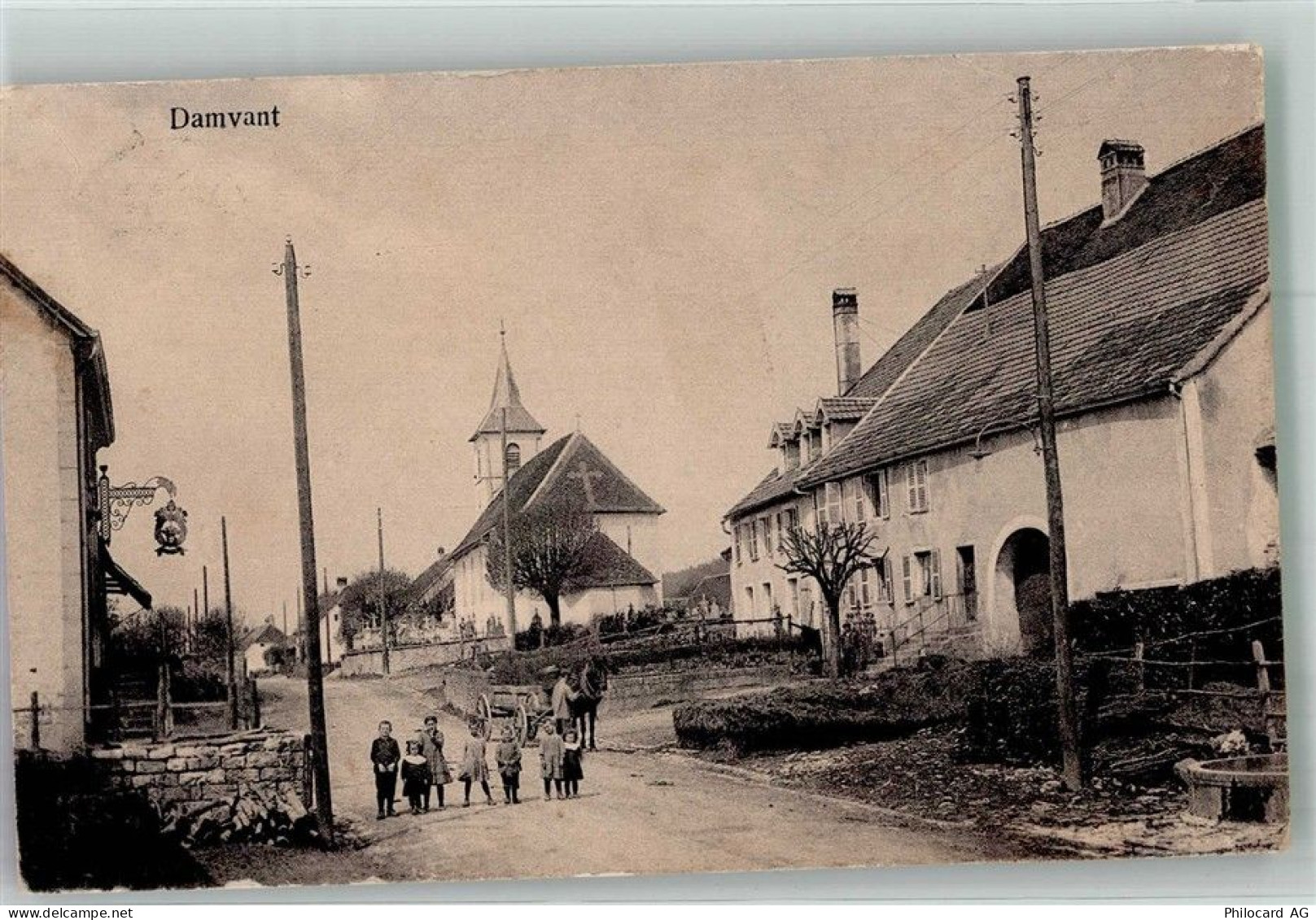 2914 Damvant Foto AK Kirche Feldpost Füs-Kp. III/37 - 13597907