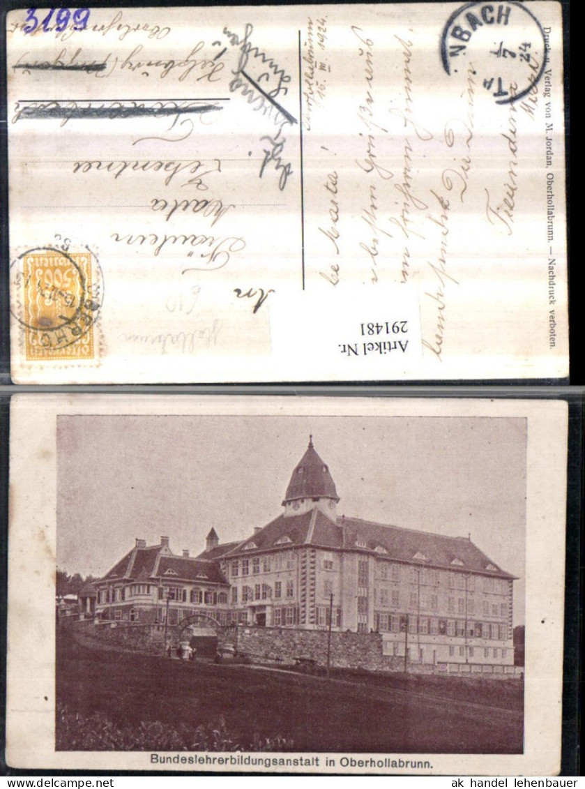 291481,Hollabrunn Bundeslehrerbildungsanstalt Oberhollabrunn