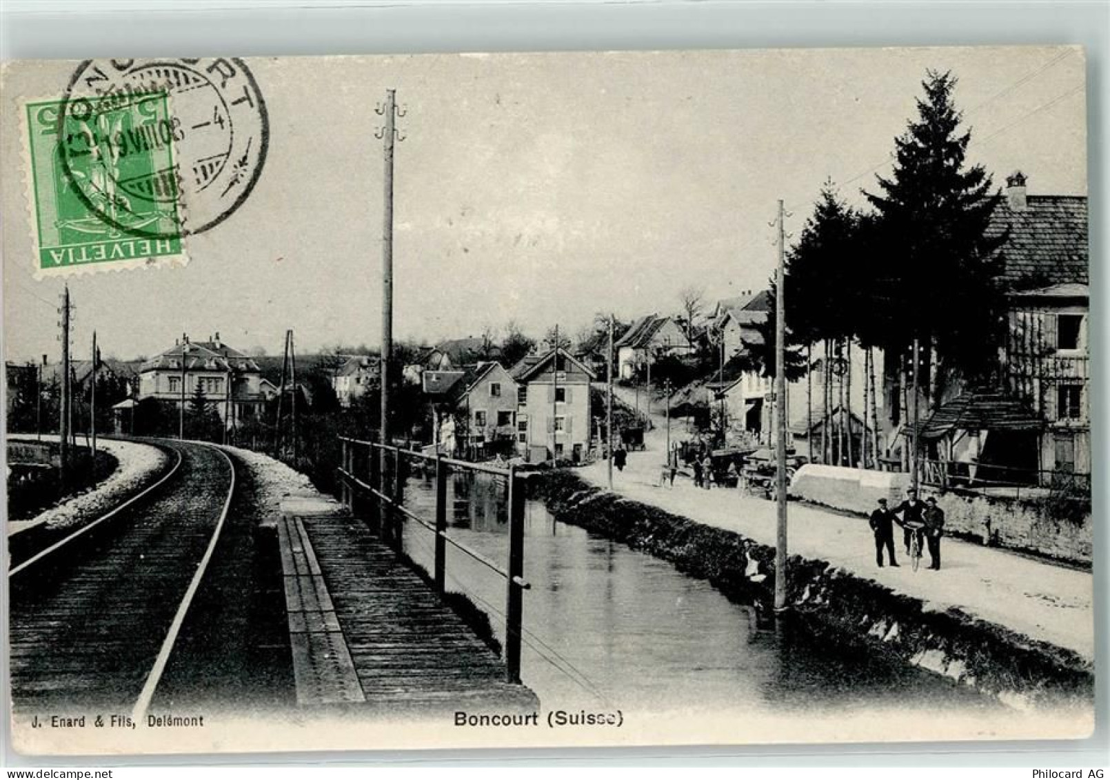 2926 Boncourt 1908 - Bahnlinie Fahrrad - 13251340