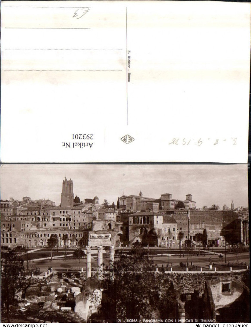 293201,Lazio Roma Rom Teilansicht Panorama con i Mercati di Trajano foro di Augusto