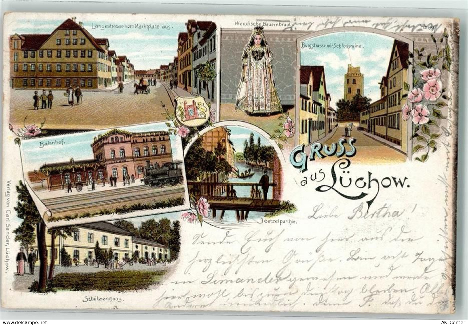 29439 W3130 Lüchow Wendland 1900 Lithographie Wendische Bauernbraut Schü... - 13627770