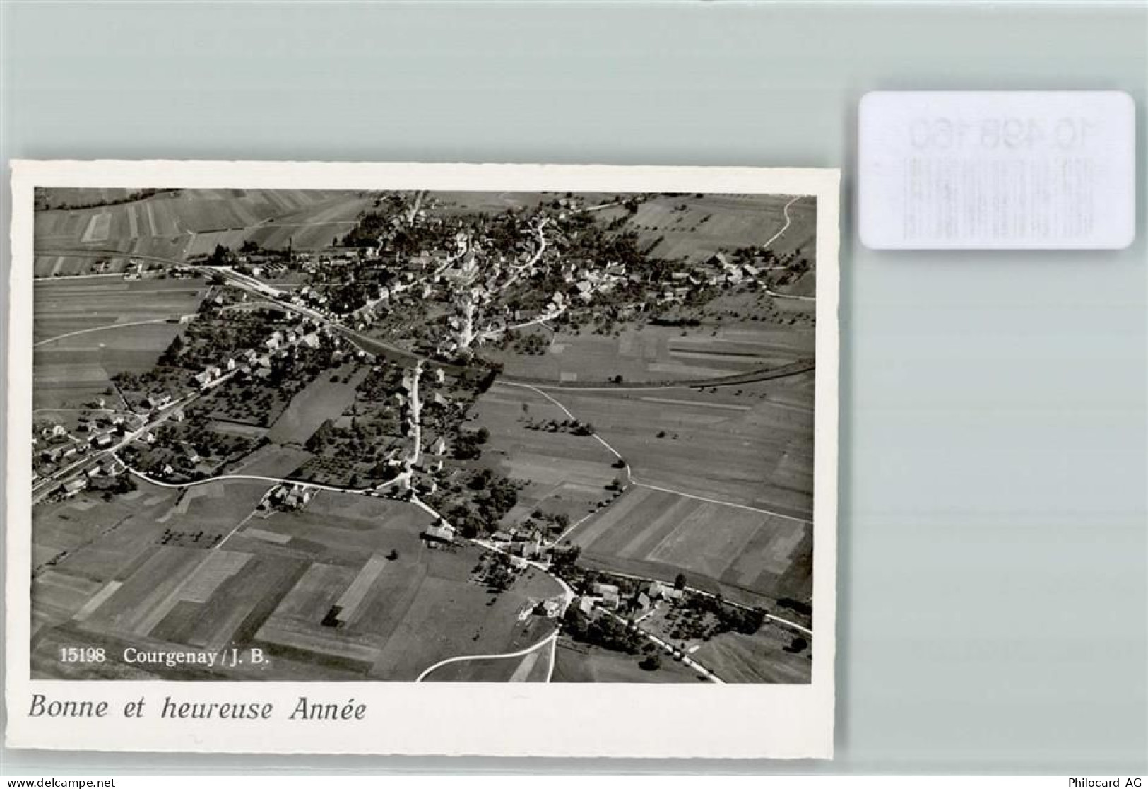 2950 Courgenay FOTO KEINE AK Foto 10cm x 7cm Fliegeraufnahme Neujahrswün... - 10498160