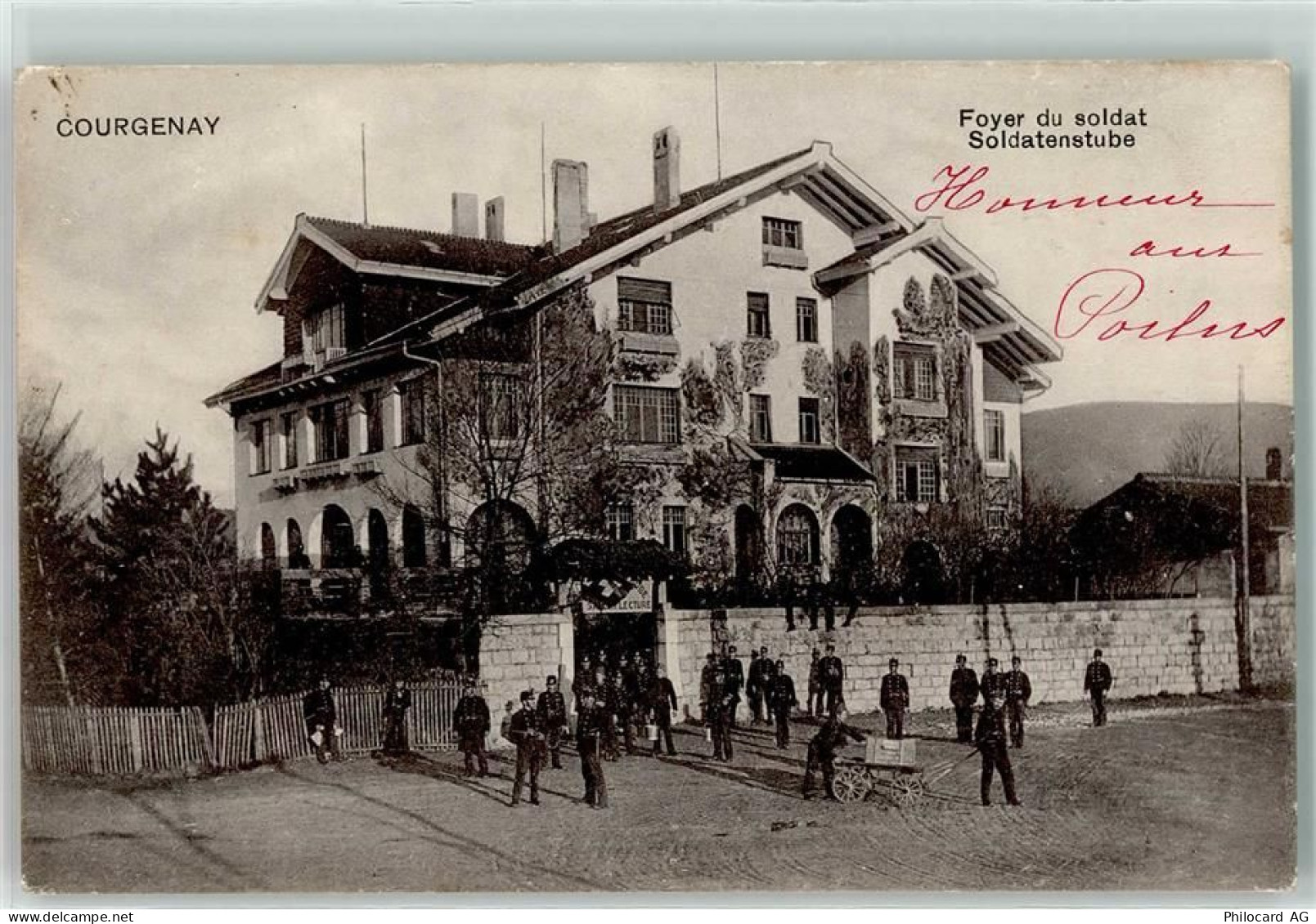 2950 Courgenay - Foyer du soldat Soldatenstube Soldat Uniform - 13251343