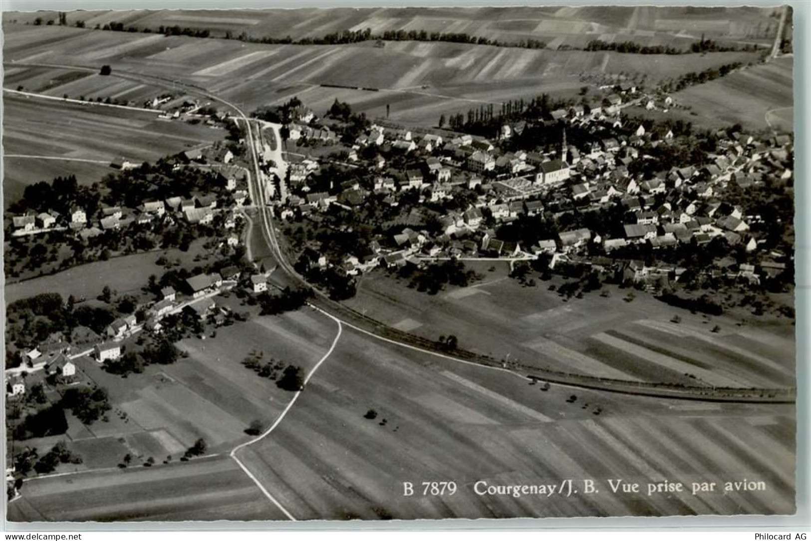 2950 Courgenay Karte beschädigt Fliegeraufnahme - 13150370