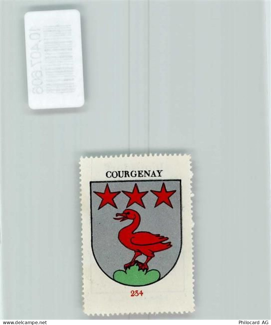 2950 Courgenay - Vignette Wappen Kaffee Hag 1920-1940 Ente - 10407606