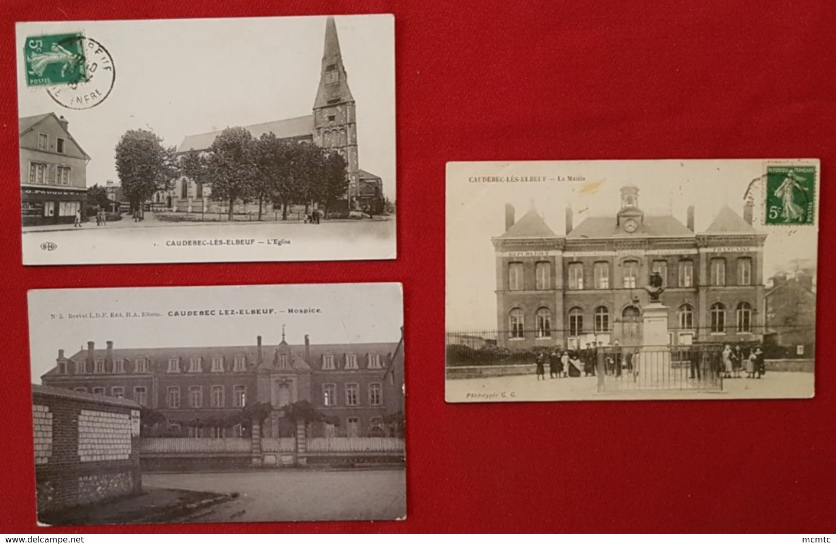 3 cartes  -  Caudebec-lès-Elbeuf    - Seine Maritime  -(76)