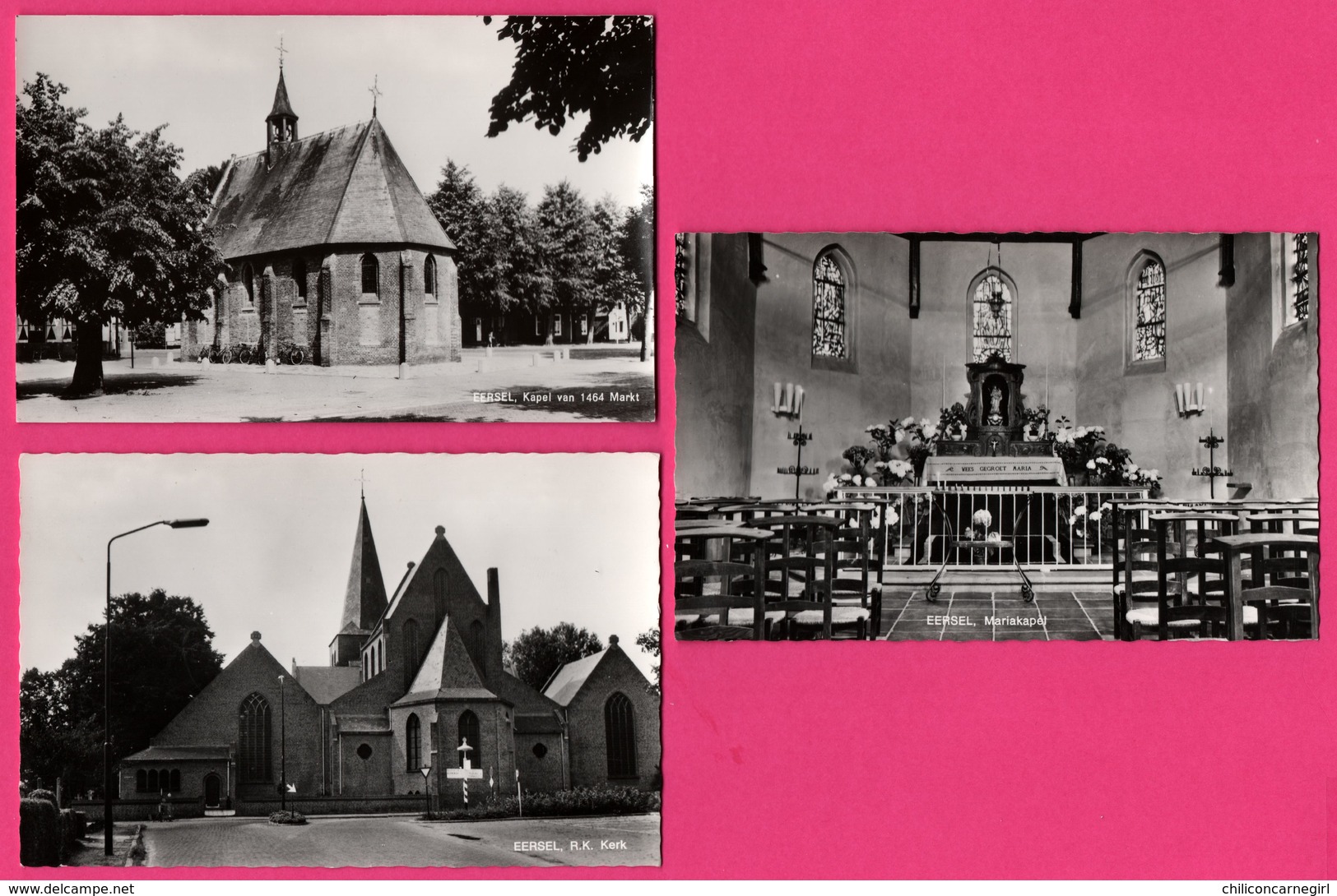 3 Cp - Eersel - R.K. Kerk - Mariakapel - Kapel van 1464 Markt -  C. VAN OOSTERHOUT - ECHTE FOTO