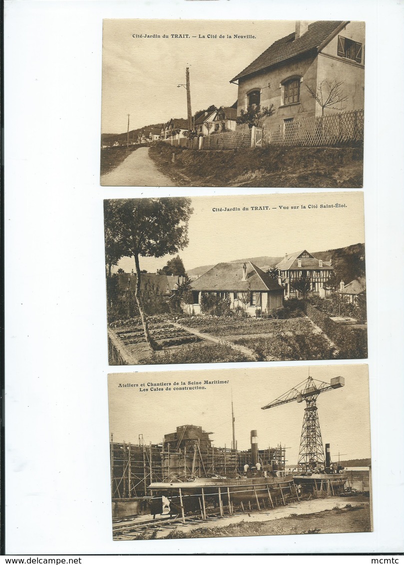 3 CPA  -  Le Trait     -( Seine Maritime )