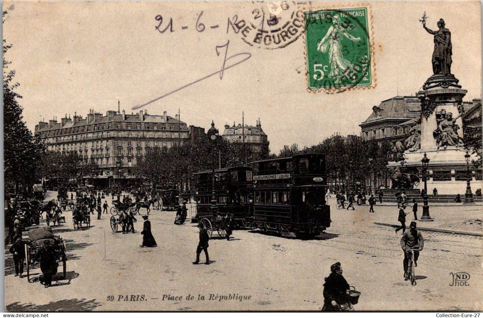 (30/12/25) 75-CPA PARIS - 3-10-11ème ARRONDISSEMENT - PLACE DE LA REPUBLIQUE