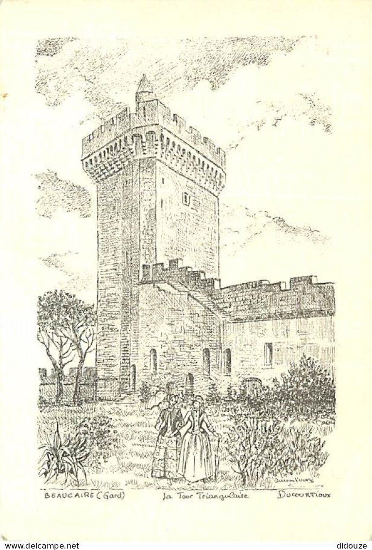 30 - Beaucaire - La Tour Triangulaire - Art Dessin de Ducourtioux - CPM - Voir Scans Recto-Verso