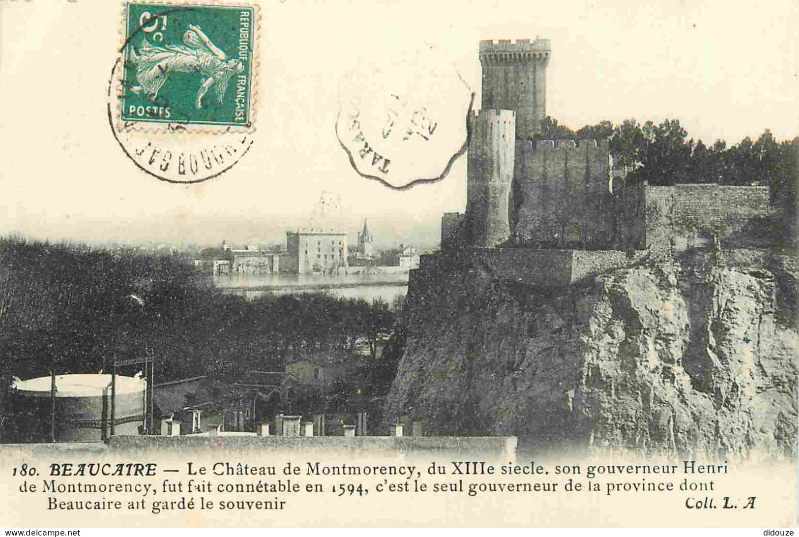 30 - Beaucaire - Le château de Montmorency - CPA - Oblitération de 1912 - Voir Scans Recto-Verso
