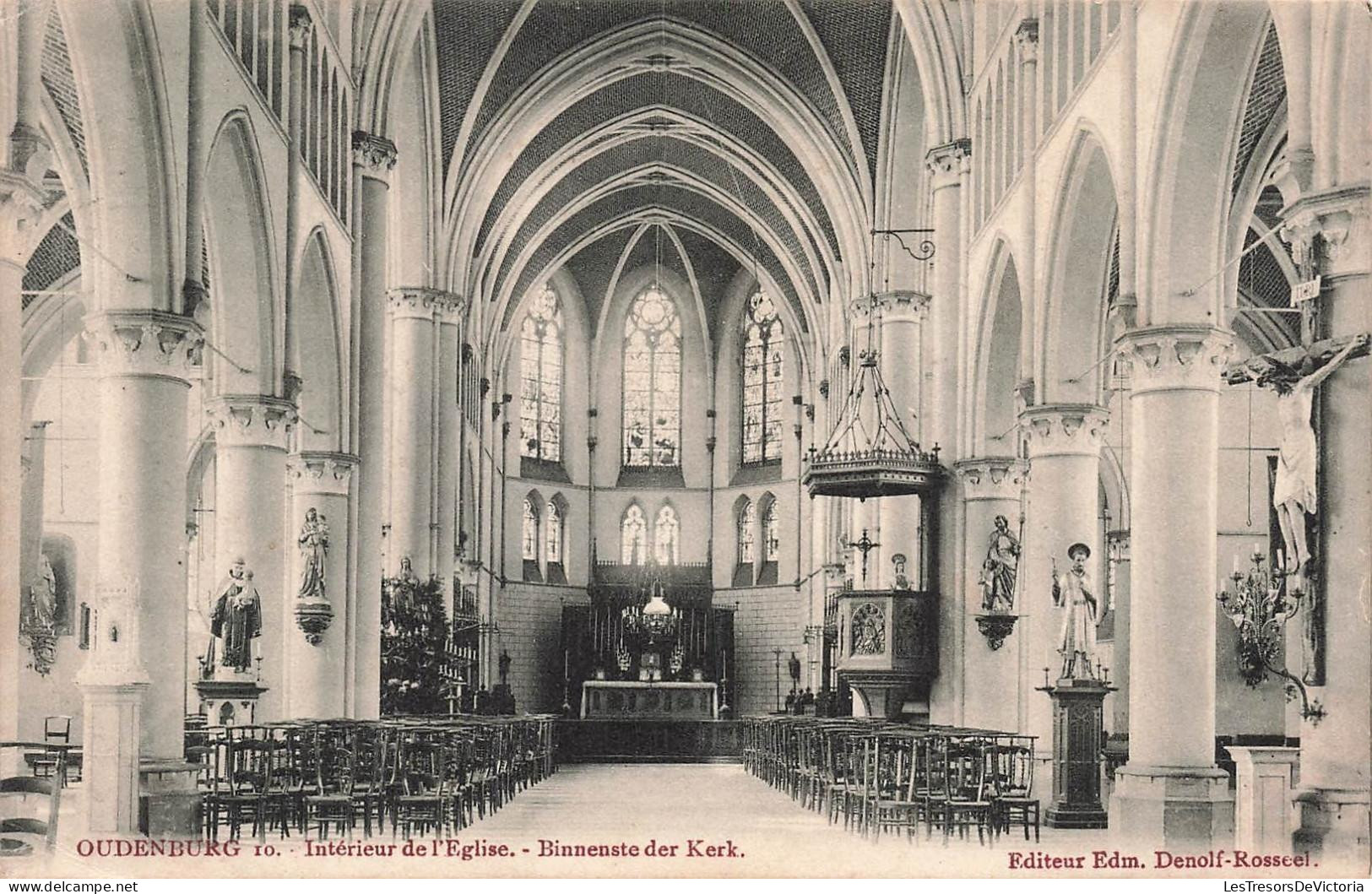 [-30%] BELGIQUE - Oudenburg - Binnenste der Kerk - Edm. Denolf-Rosseel - Carte postale
