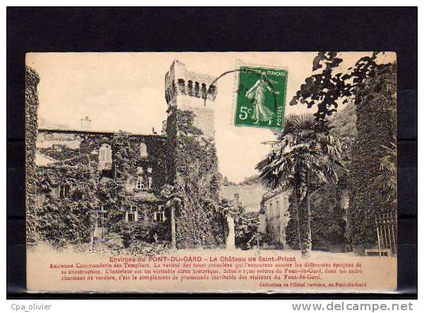 30 REMOULINS Chateau de St Privat, Historique, ed Hotel Servière, 191?