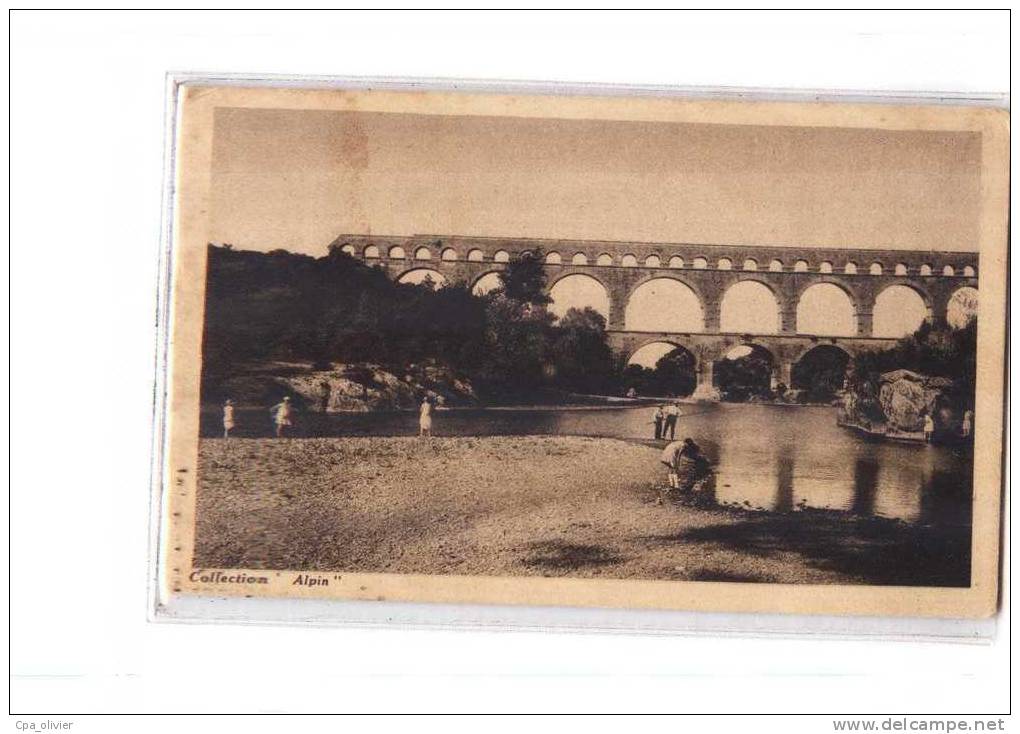 30 REMOULINS Pont du Gard, animée, ed Pinguet, Collection Alpin, 193?