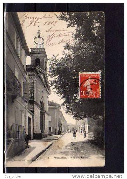 30 REMOULINS Rue de l'Eglise, animée, ed Granier Piton 8, 1909