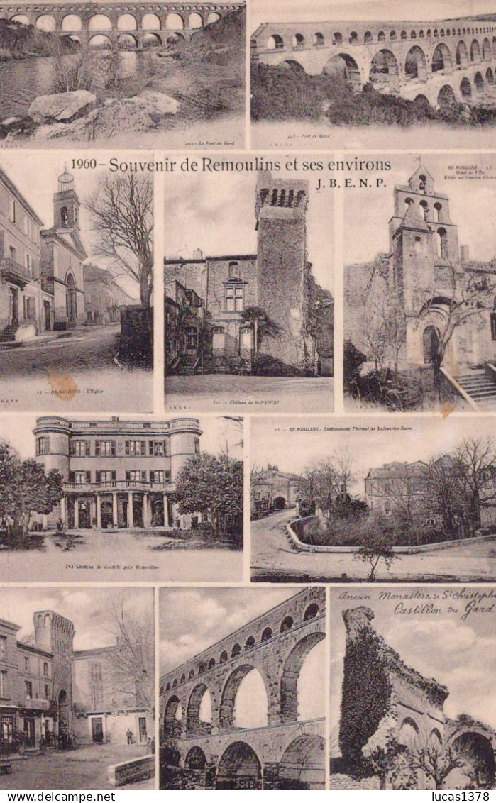 30 / REMOULINS / SOUVENIR de REMOULINS et ses environs . CPA multivues