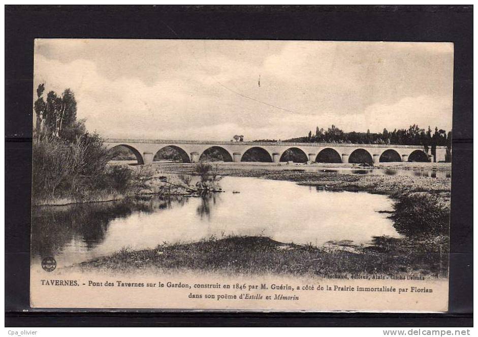 30 TAVERNES (envs Anduze) Pont des Tavernes sur le Gardon, ed Peschaud, 1919
