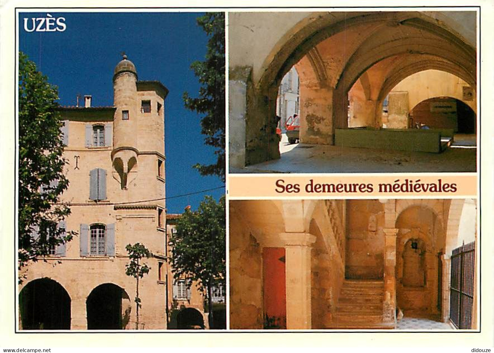 30 - Uzès - ses demeures médiévales - Multivues - Flamme Postale de Uzès - CPM - Voir Scans Recto-Verso